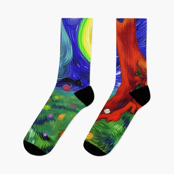 Item preview, Surreal Forest  Acrylic Painting Rainbow Multi Color designed and sold by theWeppen.