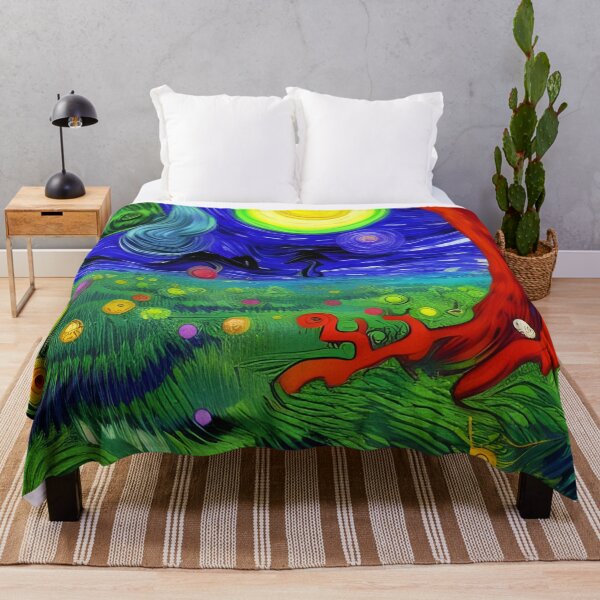 Item preview, Surreal Forest Acrylic Painting Rainbow Multi Color designed and sold by theWeppen.