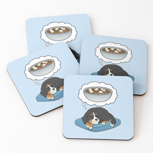 Item preview, Bernese Mountain Dog dreaming about Miso Soup designed and sold by DoggieDelights.