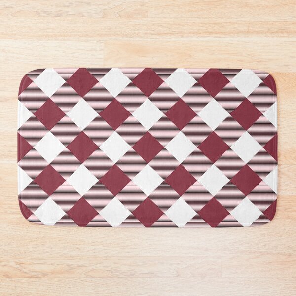 Item preview,  Luscious Red Diagonal Buffalo Check,diagonal stripe,Buffalo check pattern,red and white buffalo plaid, designed and sold by Tamas Das.