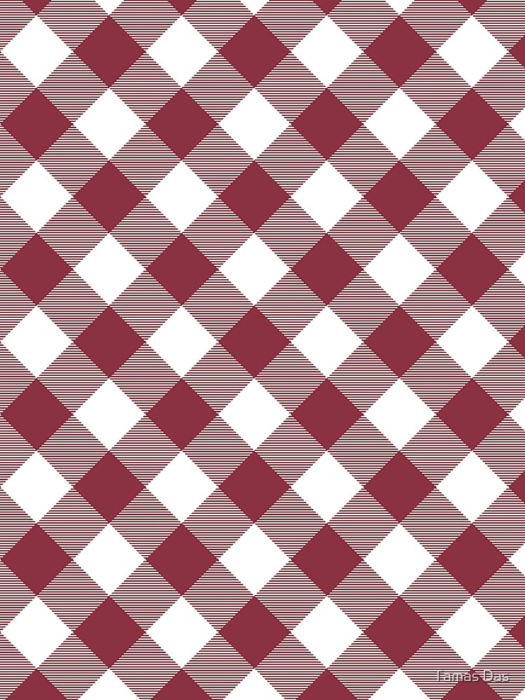 Red - Buffalo Plaid Diagonal 1/4