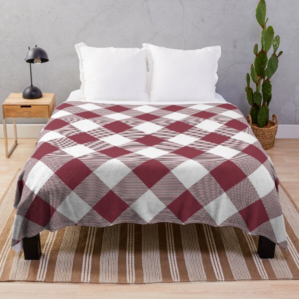 Item preview,  Luscious Red Diagonal Buffalo Check,diagonal stripe,Buffalo check pattern,red and white buffalo plaid, designed and sold by Tamas Das.