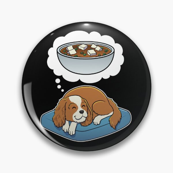 Artikelvorschau, Cavalier King Charles Spaniel dreaming about Miso Soup entworfen und verkauft von DoggieDelights.