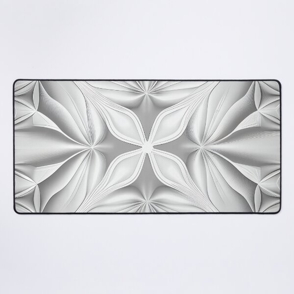 Artikelvorschau, Symmetrical Monochromatic Complex Pale Dreamy Minimalist Pattern Digital Painting entworfen und verkauft von CodeAndColors.
