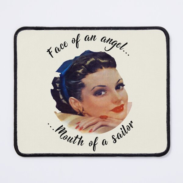 Item preview, Funny Comic Book Pin Up Girl Face of an angel...mouth of a sailor designed and sold by CrafTeeMrsB.