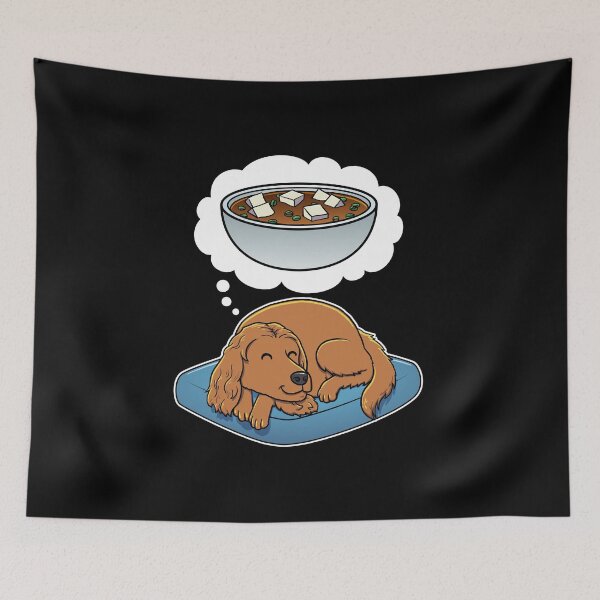 Item preview, English Cocker Spaniel dreaming about Miso Soup designed and sold by DoggieDelights.