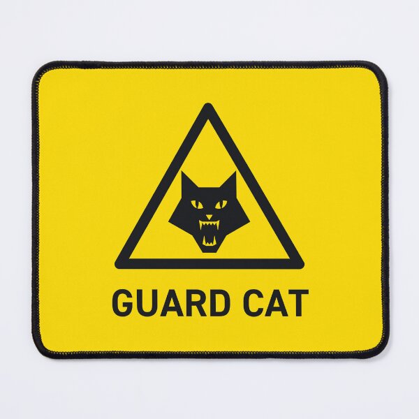 Item preview, Guard Cat Pet Safety Warning Sign designed and sold by VoodooCircus.