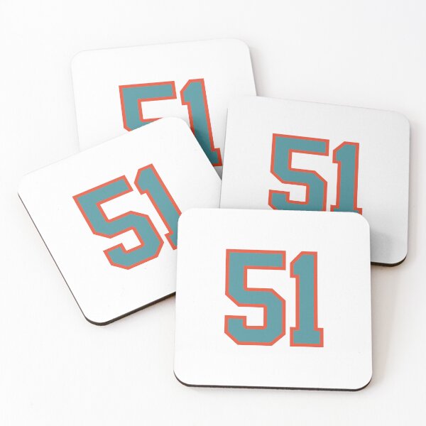 Item preview, 51 number, aqua orange lucky sports fifty one designed and sold by ArtIsParty.