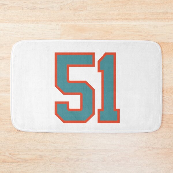 Item preview, 51 number, aqua orange lucky sports fifty one designed and sold by ArtIsParty.