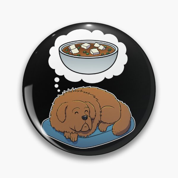 Item preview, Tibetan Mastiff dreaming about Miso Soup designed and sold by DoggieDelights.