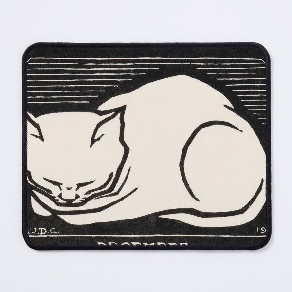 Item preview, December cat - sleeping cat art designed and sold by professorguru.