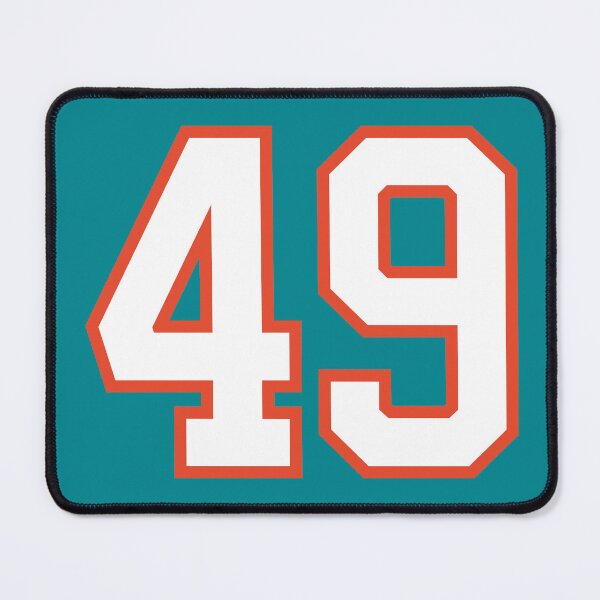 Item preview, Sports Number 49, white orange color lucky sport forty nine designed and sold by ArtIsParty.
