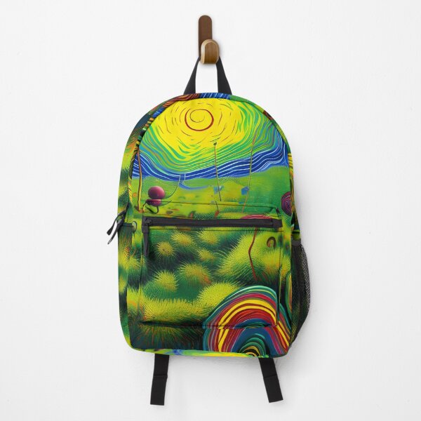 Item preview, Trippy Tundra Surreal Acrylic Painting Rainbow Multi Color designed and sold by theWeppen.