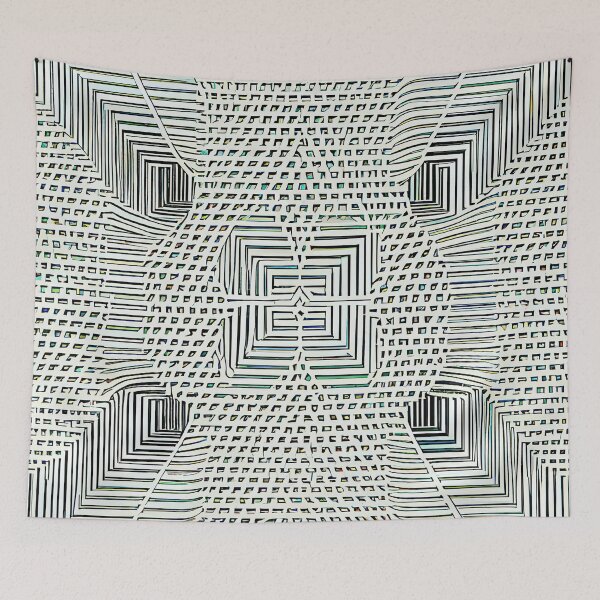 Aperçu de l'œuvre Pale Line Pattern Digital Painting créée et vendue par CodeAndColors.