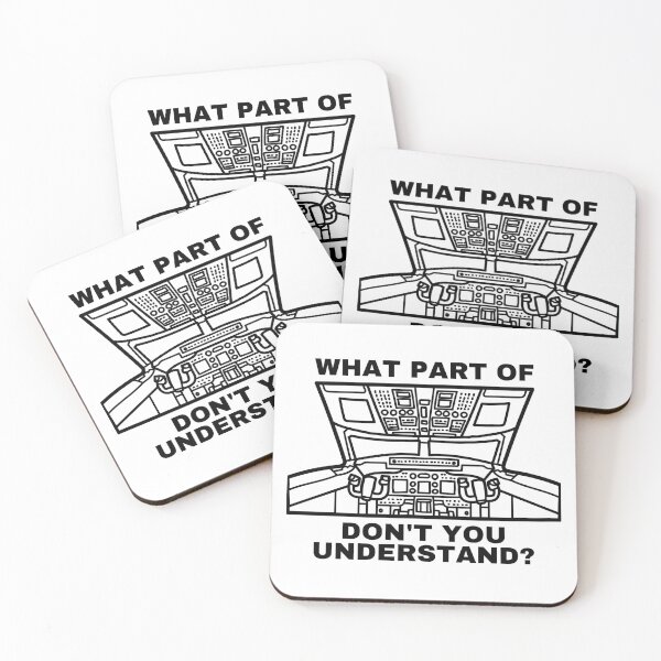 Item preview, What Part Of Airplane Cockpit Don't You Understand Black Text designed and sold by SpicyAviator.