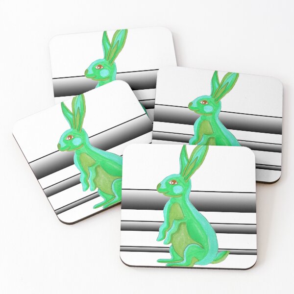 Item preview, wild rabbit_green designed and sold by NeonEye-Designs.