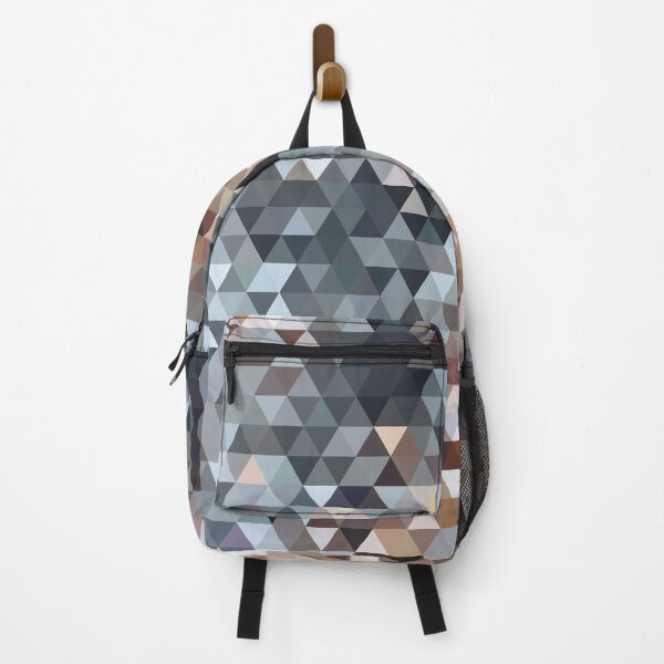 Item preview, Grey and brown pixel triangle pattern designed and sold by by-jwp.