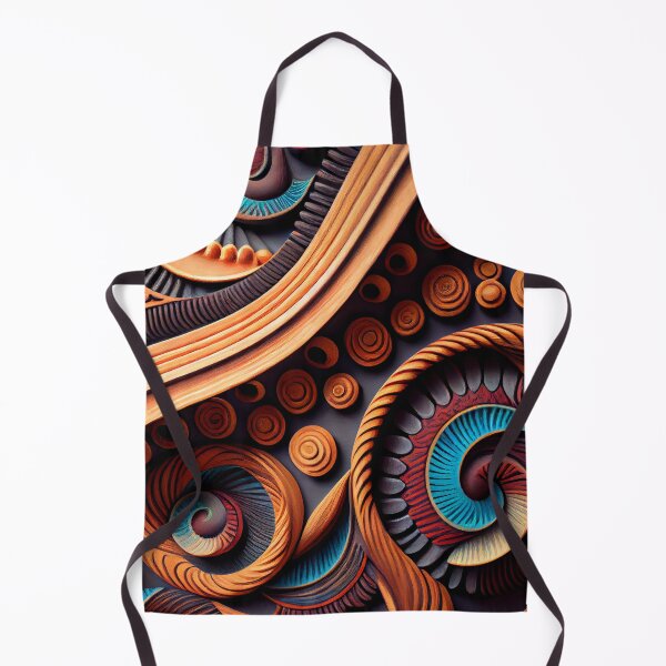 Artikelvorschau, Psychedelic Clay Wood Fine Eclectic Pattern Digital Painting entworfen und verkauft von CodeAndColors.
