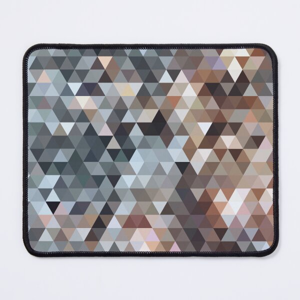 Item preview, Grey and brown pixel triangle pattern designed and sold by by-jwp.