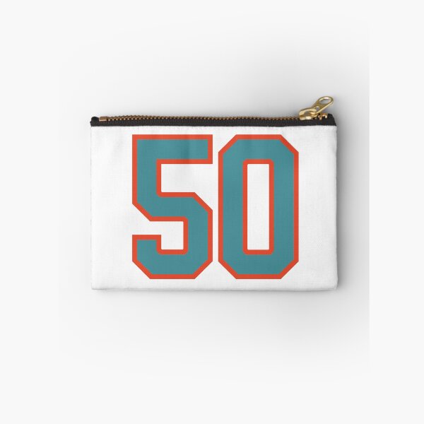 Item preview, 50 number, aqua orange lucky sports fifty designed and sold by ArtIsParty.