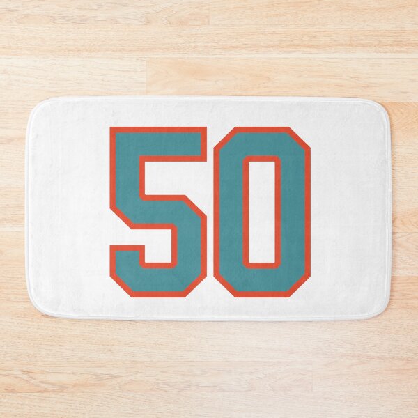 Item preview, 50 number, aqua orange lucky sports fifty designed and sold by ArtIsParty.