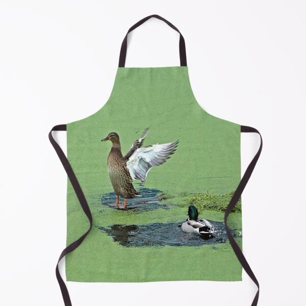 Item preview, Mallard Ducks Swimming Green Pond designed and sold by Anna Lemos.