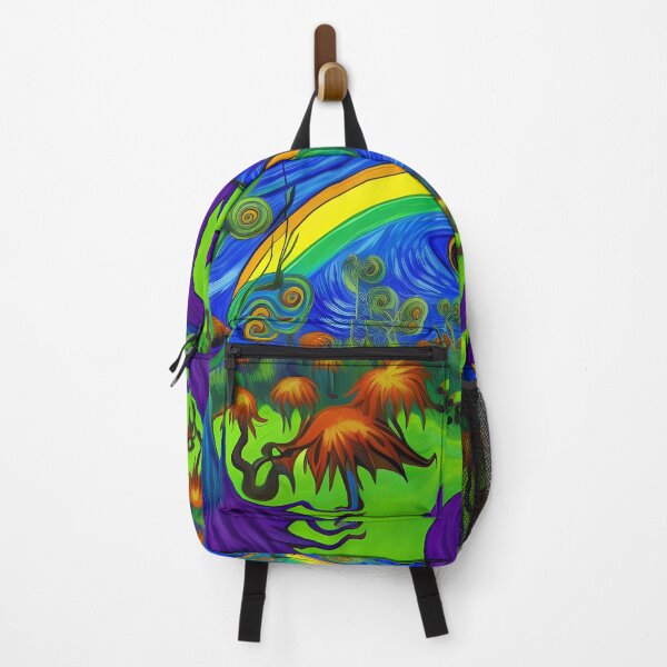 Item preview, Trippy Dreams Surreal Acrylic Painting Rainbow Multi Color designed and sold by theWeppen.