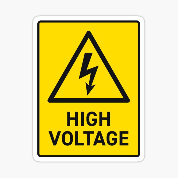 Item preview, High Voltage Electricity Safety Warning Sign designed and sold by VoodooCircus.