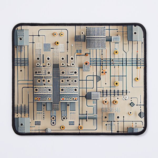 Item preview, Pale Aesthetic Industrial Pattern Digital Painting designed and sold by CodeAndColors.