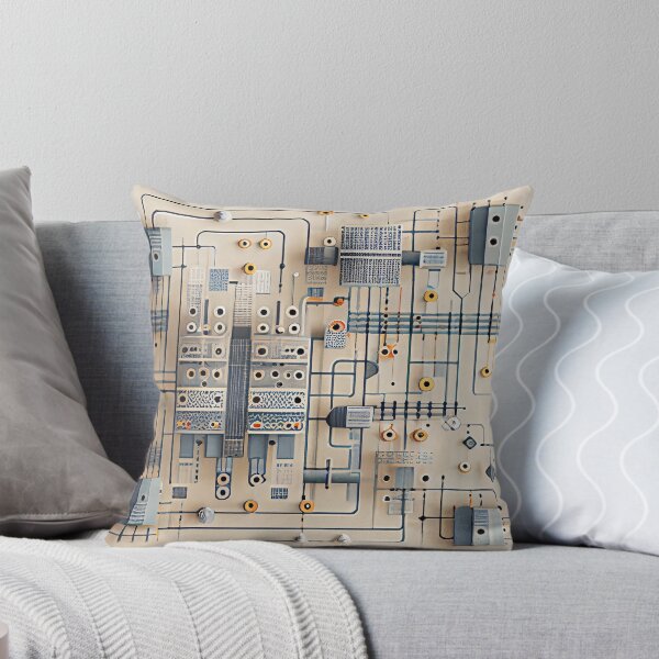 Item preview, Pale Aesthetic Industrial Pattern Digital Painting designed and sold by CodeAndColors.