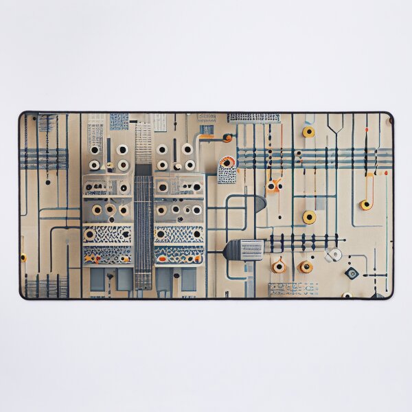 Item preview, Pale Aesthetic Industrial Pattern Digital Painting designed and sold by CodeAndColors.