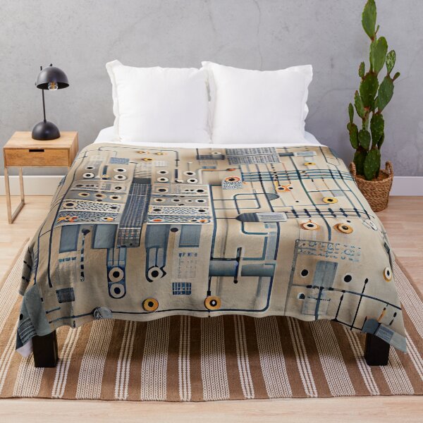 Item preview, Pale Aesthetic Industrial Pattern Digital Painting designed and sold by CodeAndColors.