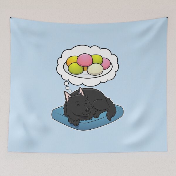 Item preview, Belgian Sheepdog dreaming about Mochi designed and sold by DoggieDelights.