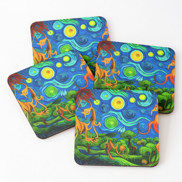 Item preview, Psychedelic Forest Surreal Acrylic Painting Rainbow Multi Color designed and sold by theWeppen.