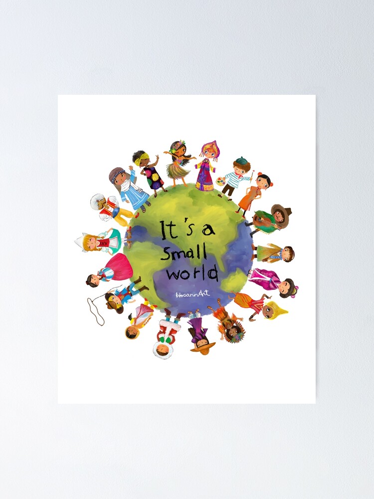 &ldquo;Cute multicultural kids around a small world&rdquo; Poster for Sale by