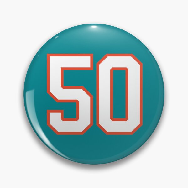 Item preview, Sports Number 50, white orange color lucky sport fifty designed and sold by ArtIsParty.