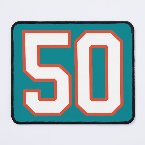 Item preview, Sports Number 50, white orange color lucky sport fifty designed and sold by ArtIsParty.