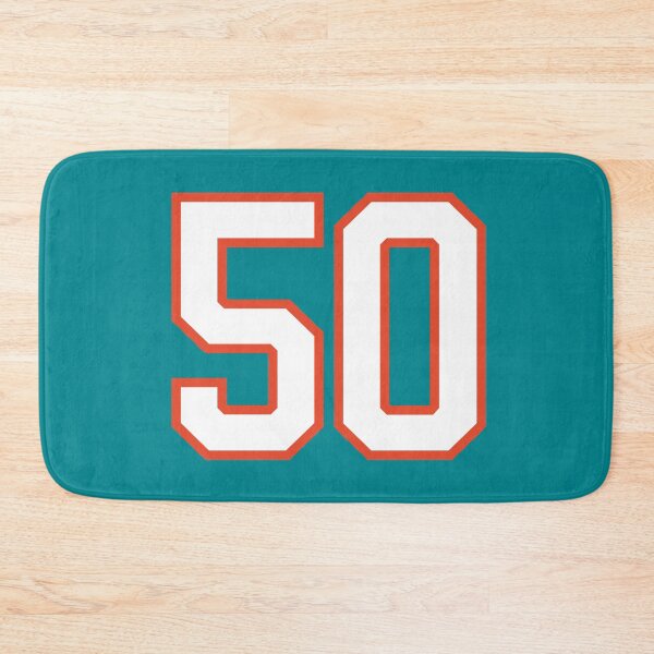 Item preview, Sports Number 50, white orange color lucky sport fifty designed and sold by ArtIsParty.