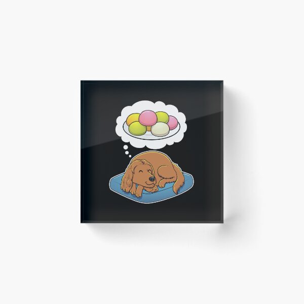 Item preview, English Cocker Spaniel dreaming about Mochi designed and sold by DoggieDelights.
