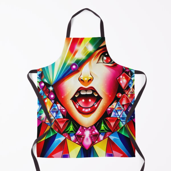 Item preview, Bejeweled Aggressive Rainbow Brilliant Anime Asian Pattern Digital Painting designed and sold by CodeAndColors.