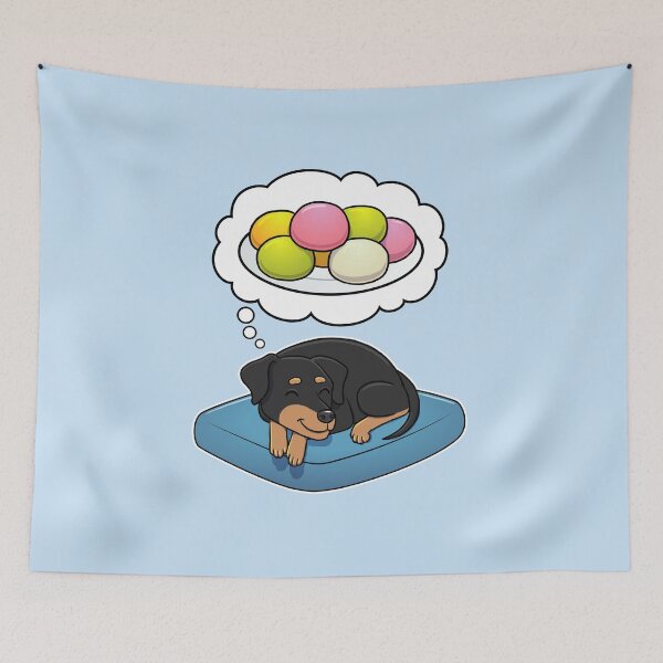 Item preview, Miniature Pinscher dreaming about Mochi designed and sold by DoggieDelights.