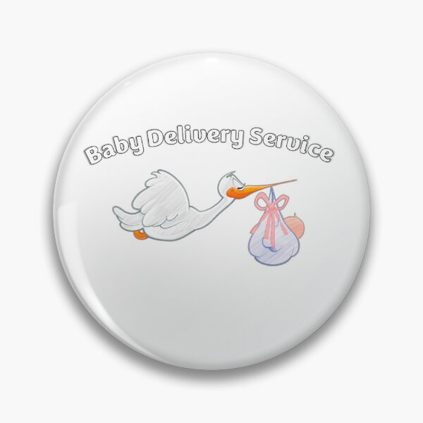 Item preview, Baby Delivery Service! Funny midwife birth stork with baby | Version in English designed and sold by sopfanna.