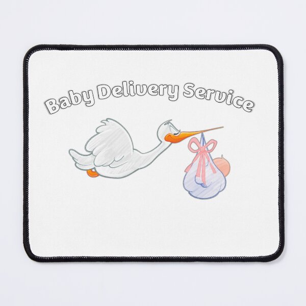 Item preview, Baby Delivery Service! Funny midwife birth stork with baby | Version in English designed and sold by sopfanna.