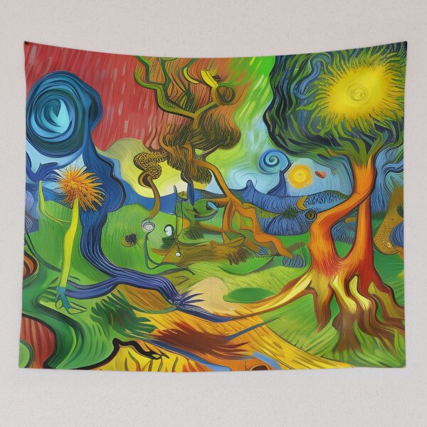 Item preview, Bright Day Visions Abstract Rainbow Multi Color Painting designed and sold by theWeppen.