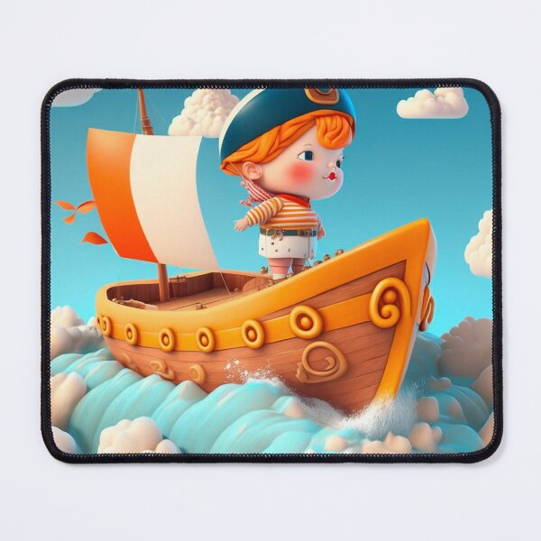 Item preview, Little conquering sailor, on the ocean. Illustration for children designed and sold by Crea79.