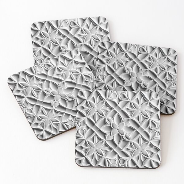 Item preview, White Latin Pattern Digital Painting designed and sold by CodeAndColors.