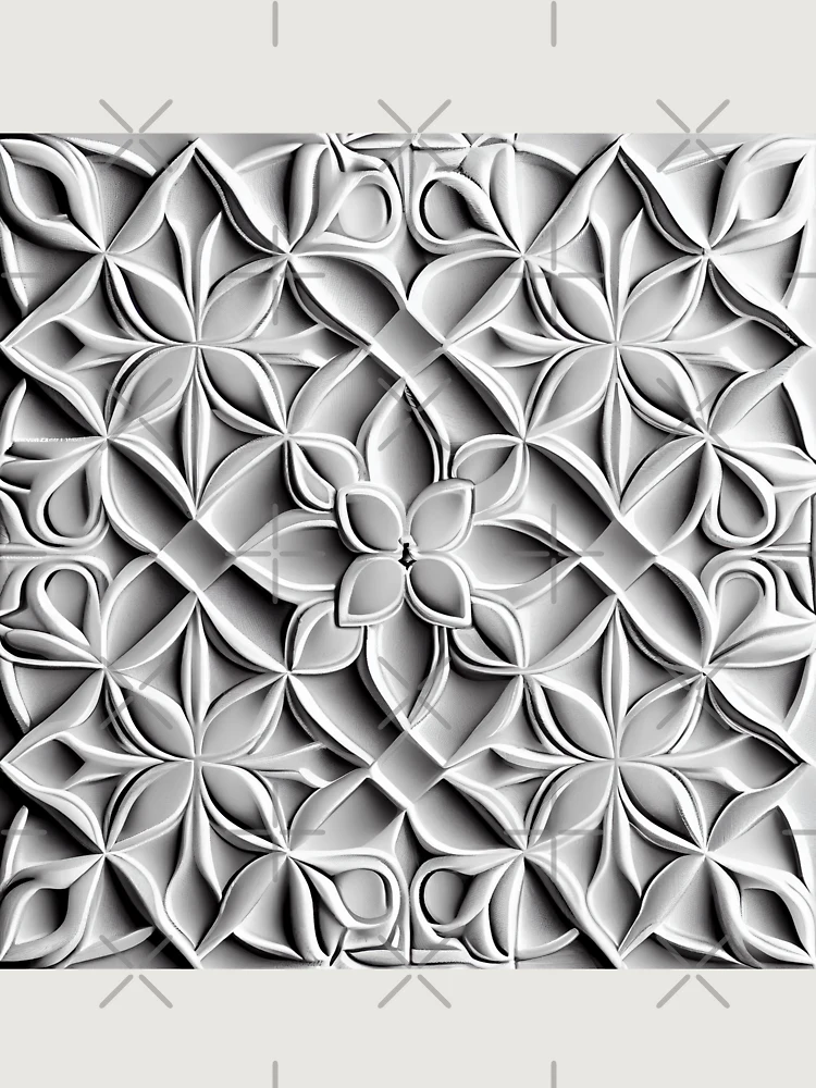 Thumbnail 6 von 6, Premium Oversized Pullover, White Latin Pattern Digital Painting designt und verkauft von CodeAndColors.