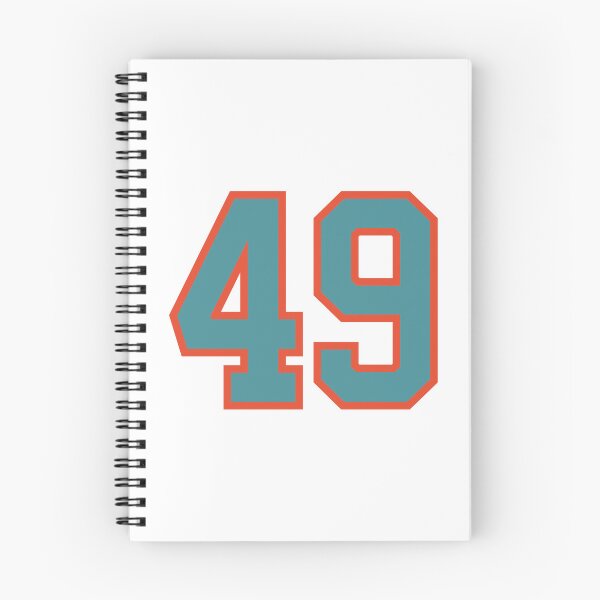 Item preview, 49 number, aqua orange lucky sports forty nine designed and sold by ArtIsParty.