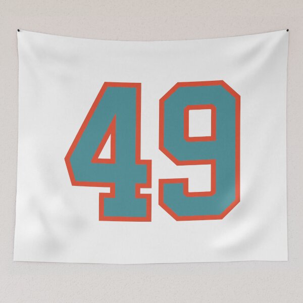 Aperçu de l'œuvre 49 numéro, aqua orange lucky sports quarante neuf créée et vendue par ArtIsParty.