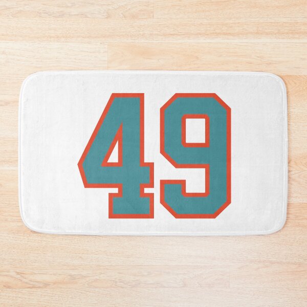 Item preview, 49 number, aqua orange lucky sports forty nine designed and sold by ArtIsParty.